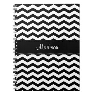 Cuaderno Bloc de notas en espiral negro personalizado