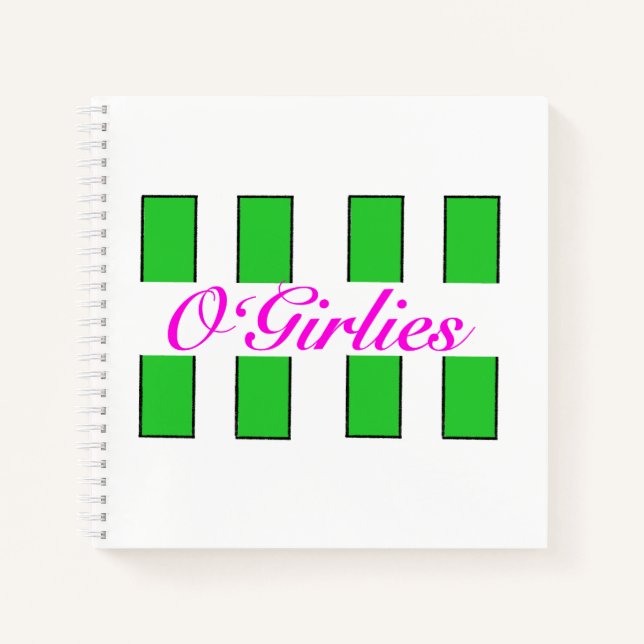 Cuaderno Bloc de notas en espiral O’Girlies (Anverso)