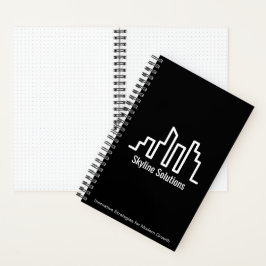 Cuaderno Bloc de notas en espiral oscura con diseño Minimal