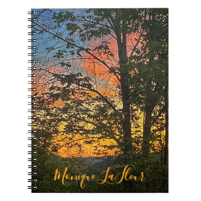 Cuaderno Bloc de notas en espiral "Otoño al atardecer" (Frente)