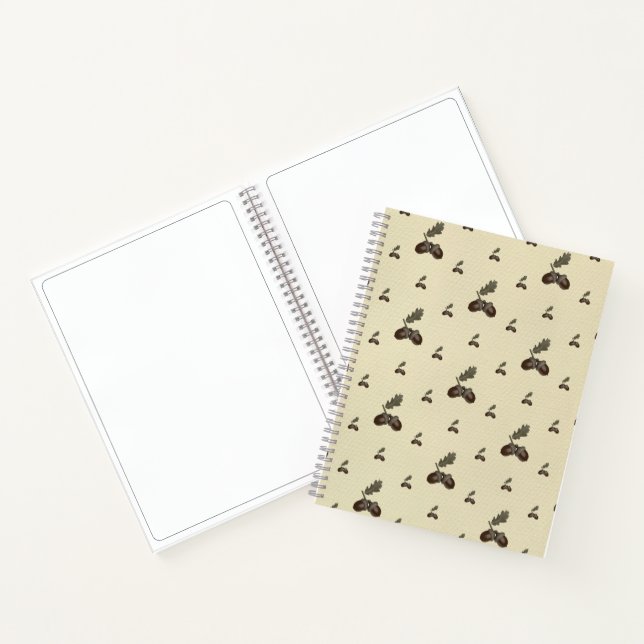 Cuaderno bloc de notas en espiral Pattern_4_acorn_2 (Interior)