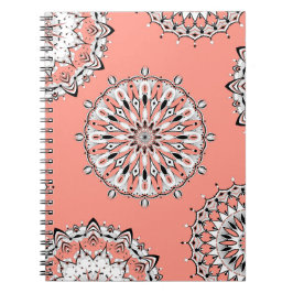 Cuaderno Bloc de notas en espiral Peach Mandalas 2