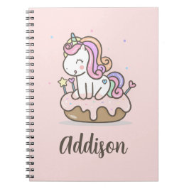 Cuaderno Bloc de notas en espiral personalizada de pastel d