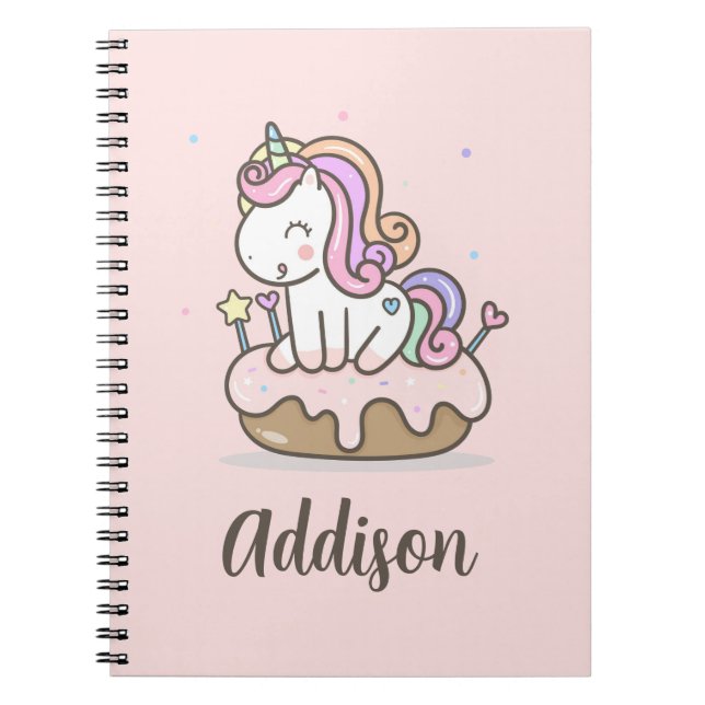 Cuaderno Bloc de notas en espiral personalizada de pastel d (Frente)