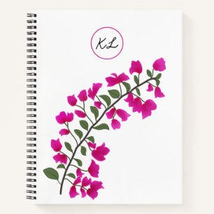 Cuaderno Bloc de notas en espiral personalizado de buganvil