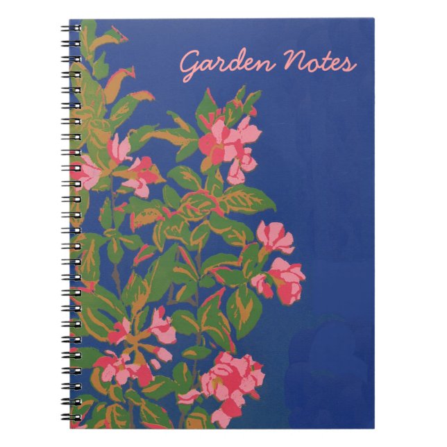 Cuaderno Bloc de notas en espiral personalizado, Japonica r (Frente)
