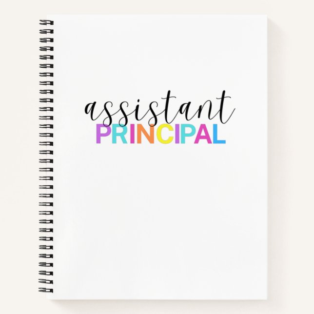 Cuaderno bloc de notas en espiral principal asistente (Anverso)