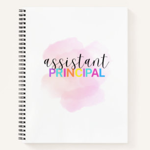 Cuaderno bloc de notas en espiral principal asistente