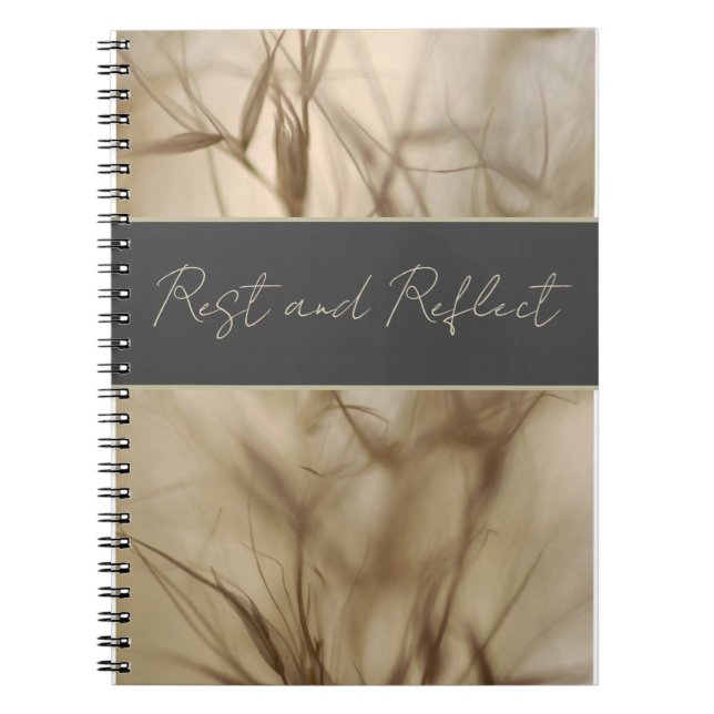 Cuaderno Bloc de notas en espiral "Rest and Reflect" (Frente)