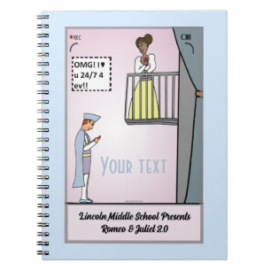 Cuaderno Bloc de notas en espiral Romeo y Julieta 2.0