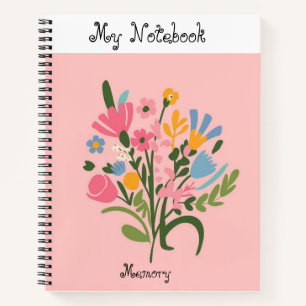 Cuaderno Bloc de notas en espiral rosa