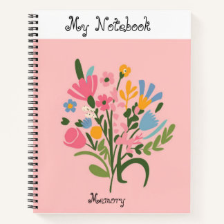 Cuaderno Bloc de notas en espiral rosa