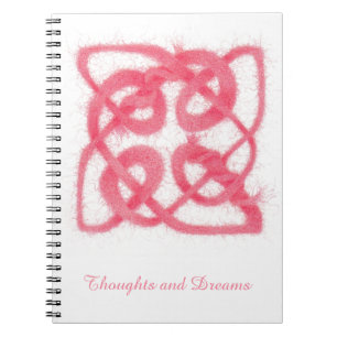 Cuaderno Bloc de notas en espiral ROSA CELTIC KNOT 6.5x8.75