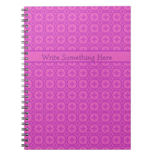 Cuaderno Bloc de notas en espiral rosa para personalizar el