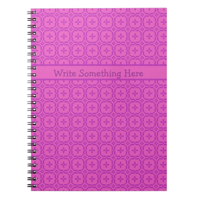 Cuaderno Bloc de notas en espiral rosa para personalizar el (Frente)