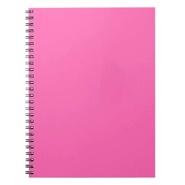 Cuaderno Bloc de notas en espiral rosada caliente (Frente)