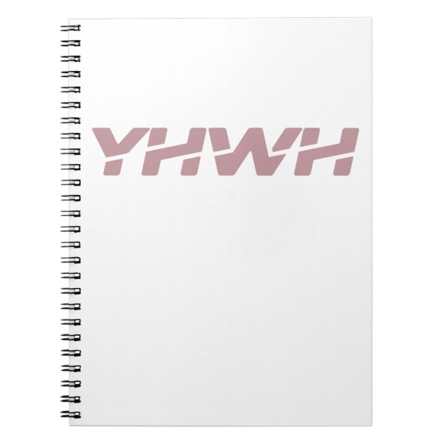 Cuaderno Bloc de notas en espiral rosada Yahweh Dusty (Frente)