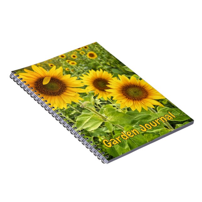Cuaderno Bloc de notas en espiral "Tioga Sunflowers" (Lado Derecho)