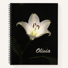 Cuaderno Bloc de notas en espiral tulipán iluminado persona