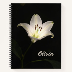 Cuaderno Bloc de notas en espiral tulipán iluminado persona