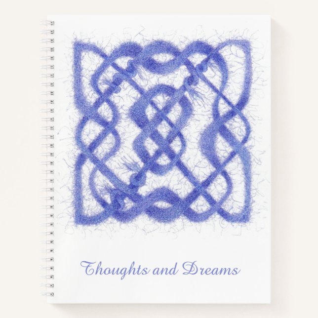 Cuaderno Bloc de notas en espiral VIOLET CELTIC KNOT 8.5x11 (Anverso)