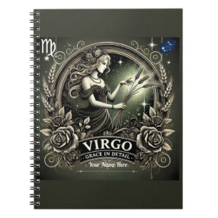 Cuaderno Bloc de notas en espiral Virgo "Grace in Detail"