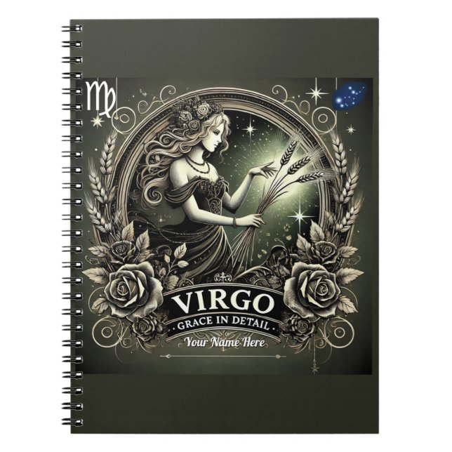 Cuaderno Bloc de notas en espiral Virgo "Grace in Detail" (Frente)