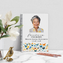 Cuaderno Bloc de notas en memoria de mariposa foto Keepsake