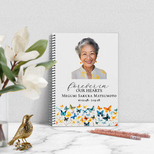 Cuaderno Bloc de notas en memoria de mariposa foto Keepsake