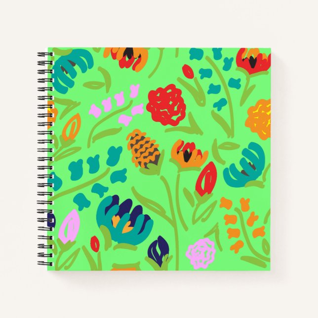 Cuaderno Bloc de notas en miniatura de jardín inglés (Anverso)
