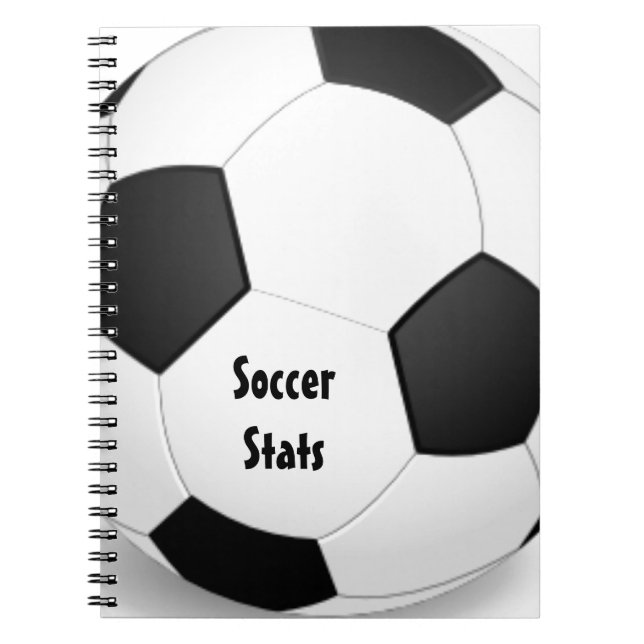 Cuaderno Bloc de notas enlazado a espiral de fútbol (Frente)