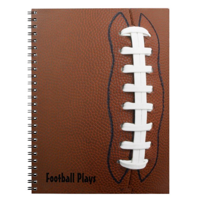 Cuaderno Bloc de notas enlazado a espiral de fútbol (Frente)