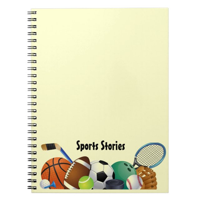 Cuaderno Bloc de notas enlazado a espiral deportivo (Frente)