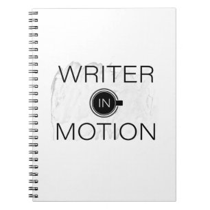 Cuaderno bloc de notas Escritor en movimiento