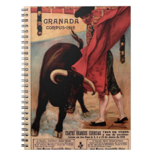 Cuaderno Bloc de notas español vintage para tauromaquias