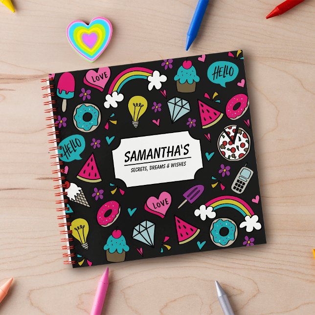 Cuaderno Bloc de notas espiral (Secrets Dreams and Wishes Teen Diary)