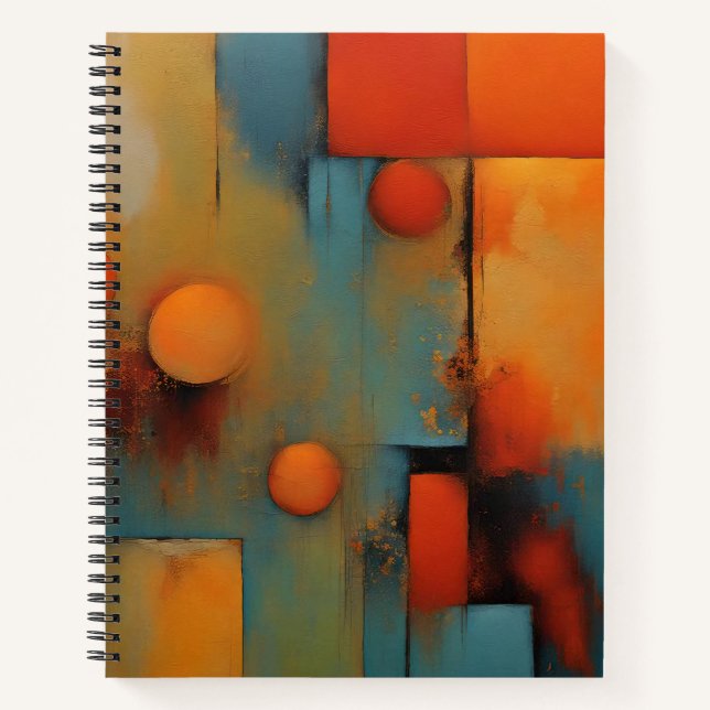 Cuaderno Bloc de notas espiral abstracto (Anverso)