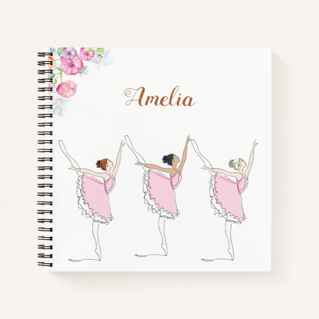Cuaderno Bloc de notas espiral de Ballerina (Anverso)
