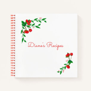 Cuaderno Bloc de notas espiral de cerezas