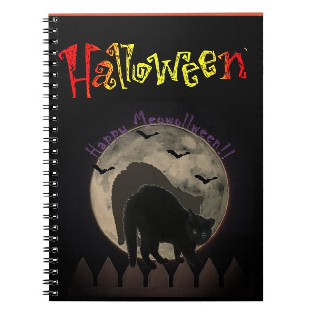 Cuaderno Bloc de notas espiral de Halloween (Frente)