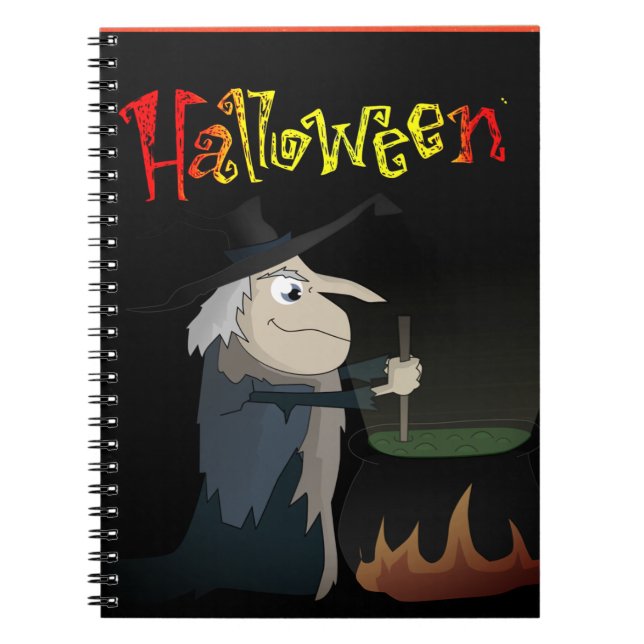 Cuaderno Bloc de notas espiral de Halloween (Frente)