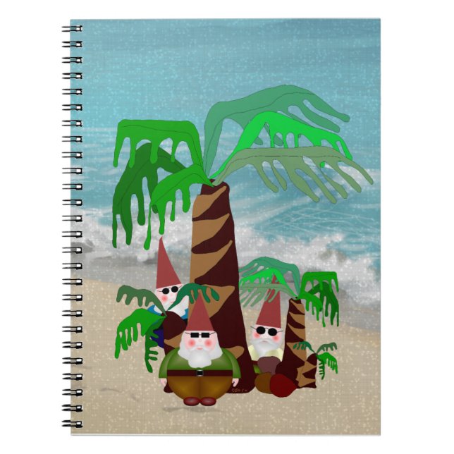Cuaderno Bloc de notas espiral de juegos de playa (Frente)