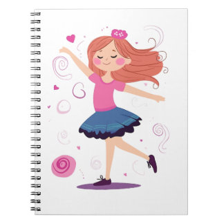 Cuaderno Bloc de notas espiral de la princesa bailarina Bal