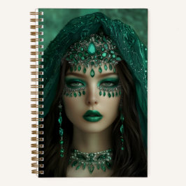 Cuaderno Bloc de notas espiral de Lady Emerald de 5,5" x 8,