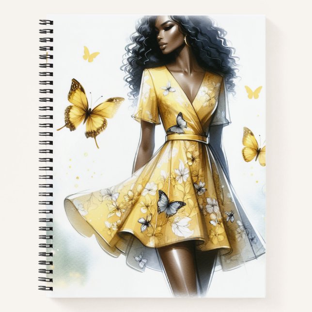 Cuaderno Bloc de notas espiral de moda de verano (Anverso)