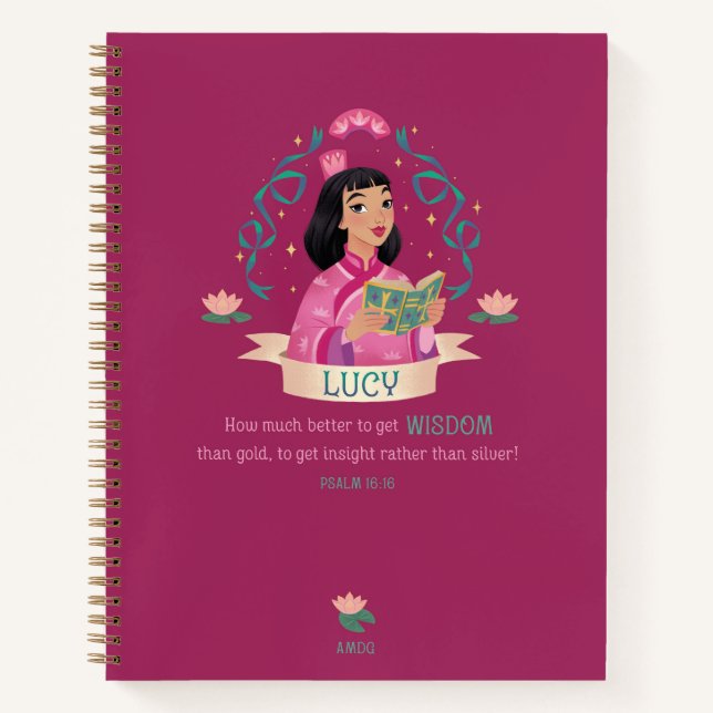Cuaderno Bloc de notas espiral de Santa Lucy Yi Zhenmei (Anverso)