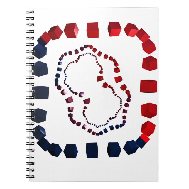 Cuaderno Bloc de notas espiral de tres vías (Frente)