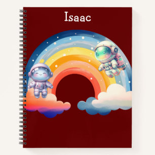 Cuaderno Bloc de notas espiral en el espacio exterior