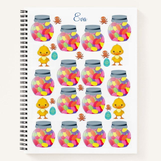 Cuaderno Bloc de notas espiral Jellybean (Anverso)
