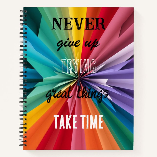 Cuaderno Bloc de notas espiral motivacional (Anverso)